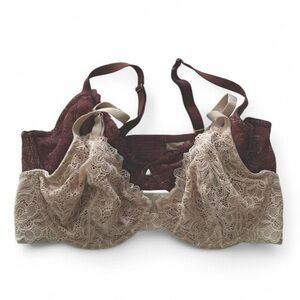 Soma Lace Bra Bundle in Burgundy and Cream